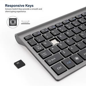 Factory Direct Custom Silent 2.4 Ghz <strong>Wireless</strong> <strong>Keyboard</strong> and Mouse Combo Set for Laptop Desktop - Product Image 3