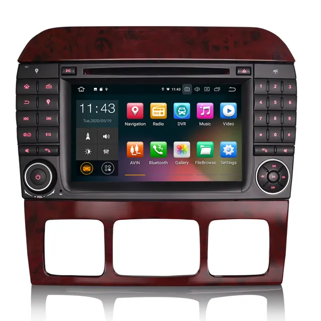 Erisin เครื่องเสียงรถยนต์รุ่น ES5182S,วิทยุสเตอริโอในรถยนต์7 "DAB + Android 10.0 GPS CarPlay Wifi สำหรับ Mercedes Benz S/cl Class W220 W215