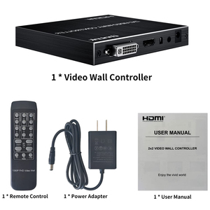 Procesador de controlador de pared de video de TV 2x2 HDMI DVI Procesador de pantalla de video múltiple 1X2 1X4 1X3 2X1 3x1 4X1 Procesador de video HDMI - Product Image 5