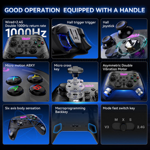G7 çoklu Platform desteği BT kablosuz uyumlu oyun denetleyicisi IOS Gamepad PC Hall Rocker altı eksenli çift titreşim Joystick - Product Image 5