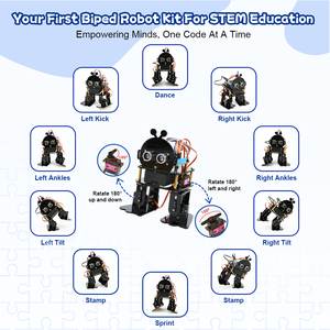 ACEBOTT Programmier grundlagen STEM-Codierung Hands-On Robot Assembly Pädagogisches Biped Robot Kit für Kinder mit Arduino
