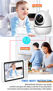 Akıllı bebek uyku monitör gece görüş sıcaklık Cry ses algılama 720P 5 inç bebek izleme monitörü ekran kamera ve ses ile - Product Image 5