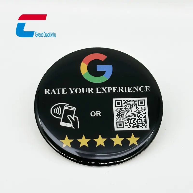 NTAG213 Google Notice Nfc autoadesiva Nfc Google Review Card etichetta epossidica