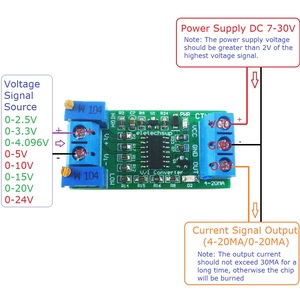 <strong>0</strong>-5V/<strong>0</strong>-10V to 4-20mA/<strong>0</strong>-20mA Voltage to Current <strong>Analog</strong> IO Module Transmitter <strong>V</strong>/I Linear Converter for PLC RS485 <strong>Sensor</strong> - Product Image 2