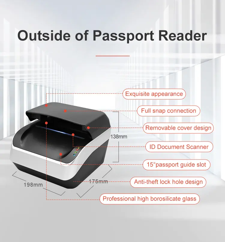 Les lecteurs et scanners de passeport sont couramment utilisés aux points de contrôle de sécurité des aéroports pour vérifier rapidement l'identité des passagers