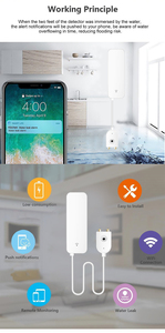 Zigbee水漏れセンサーバッテリー音声制御とリモートコントロールスイッチ付き - Product Image 3