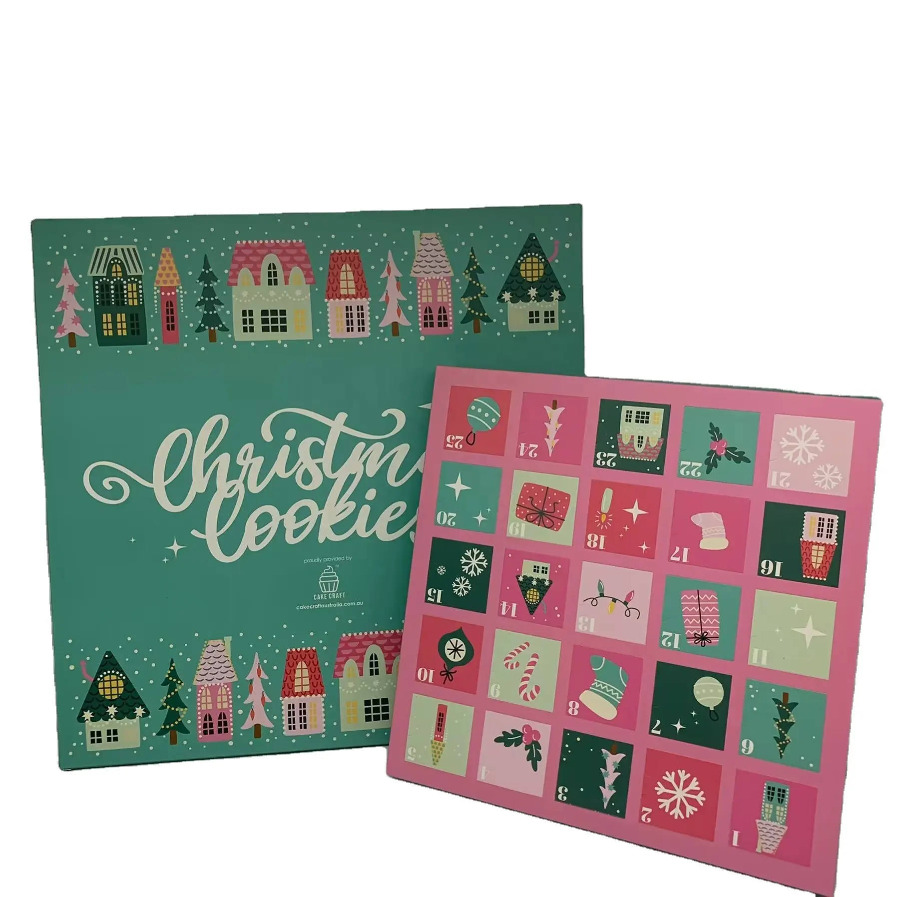 2023 новый дизайн Рождественский день Слепая Коробка 25 календарь упаковка праздничная подарочная упаковка бумажная коробка