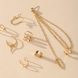 บุคลิกภาพที่ทําด้วยมือElegantต่างหูใหม่Interlockingหูคลิปเดี่ยวใบพู่ต่างหูAretes De Mujer - Product Image 3