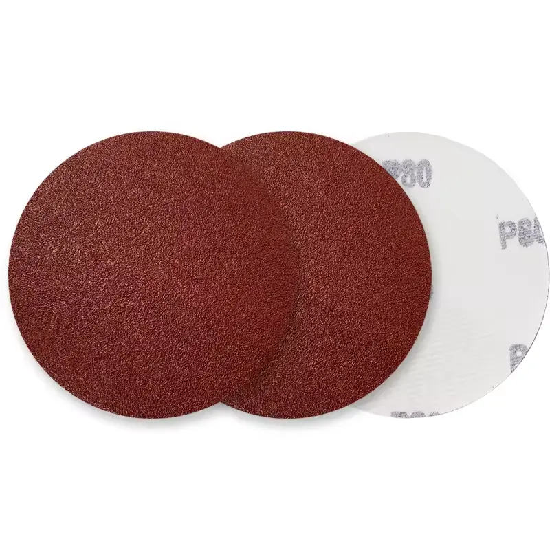 Disque de ponçage pour papier de verre rouge Papier abrasif Disque de papier de verre polyvalent imperméable Papier abrasif à l'oxyde d'aluminium