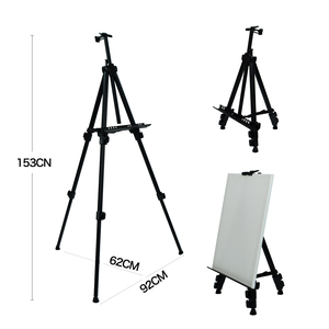 Chất lượng cao đơn giản kim loại màu đen nhôm phác thảo đứng Tripod easels cho các nghệ sĩ Sơn - Product Image 4