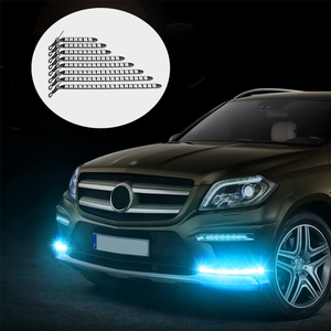 Araba LED DRL gündüz çalışan far 6-20LED esnek park beyaz su geçirmez sürüş sis ampul otomatik lamba Styling güçlendirme kullanımı için - Product Image 1