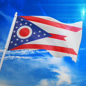 Promotional Product 48h Fast Delivery 3x5ft 100%Polyester Any Logo Screen Printing Used in School Custom <strong>Ohio</strong> State Flag - Product Image 3