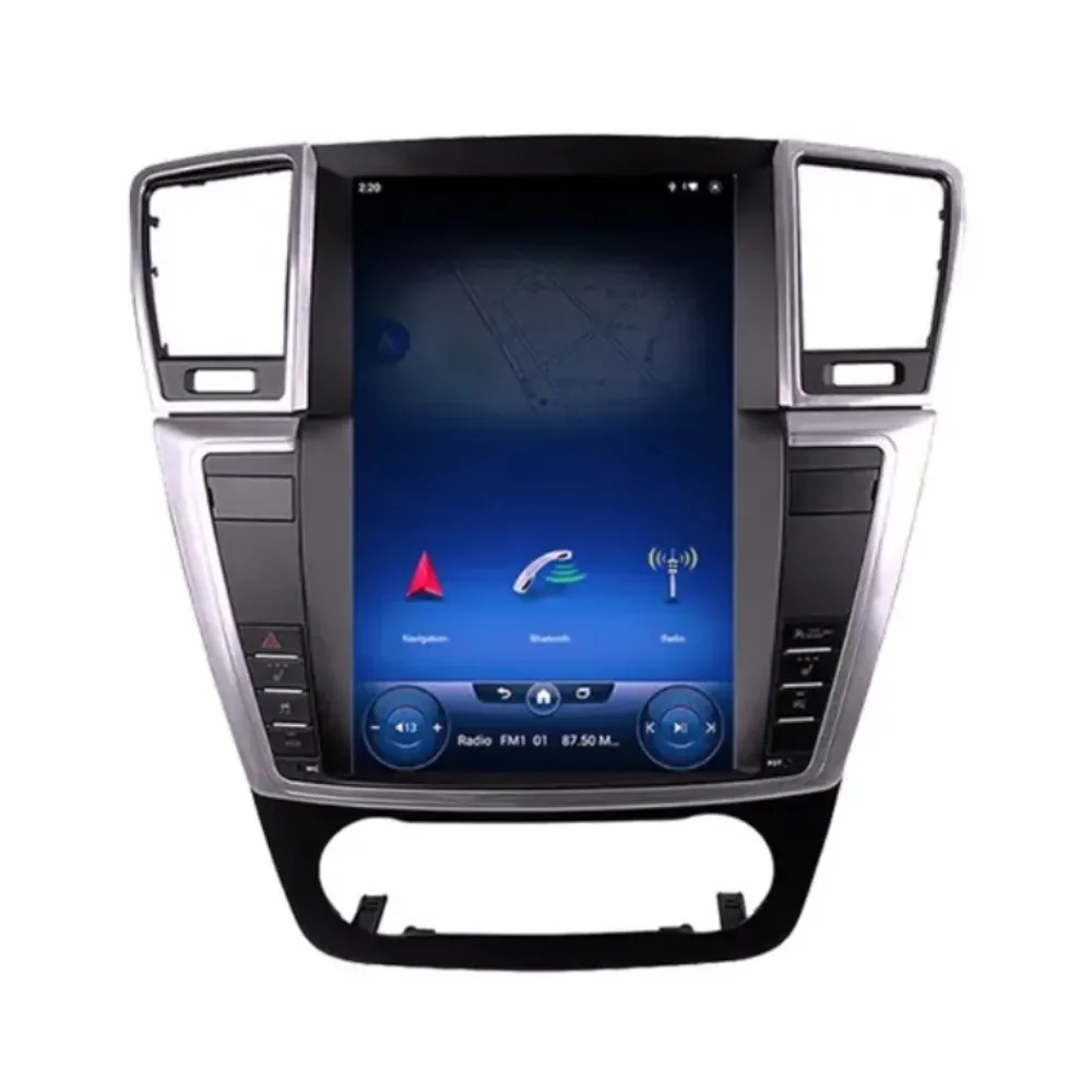 Radio mobil Android 13, 2Din Unit kepala nirkabel Android auto Stereo navigasi GPS FM untuk Mercedes ML GL 2012-2015