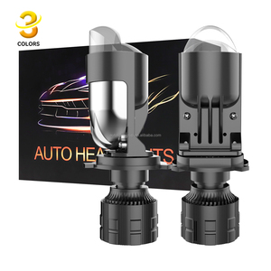 Araba Led aydınlatma Led projektör Mini LED Lens OEM araba için Led far ampulü üç renk led far - Product Image 1