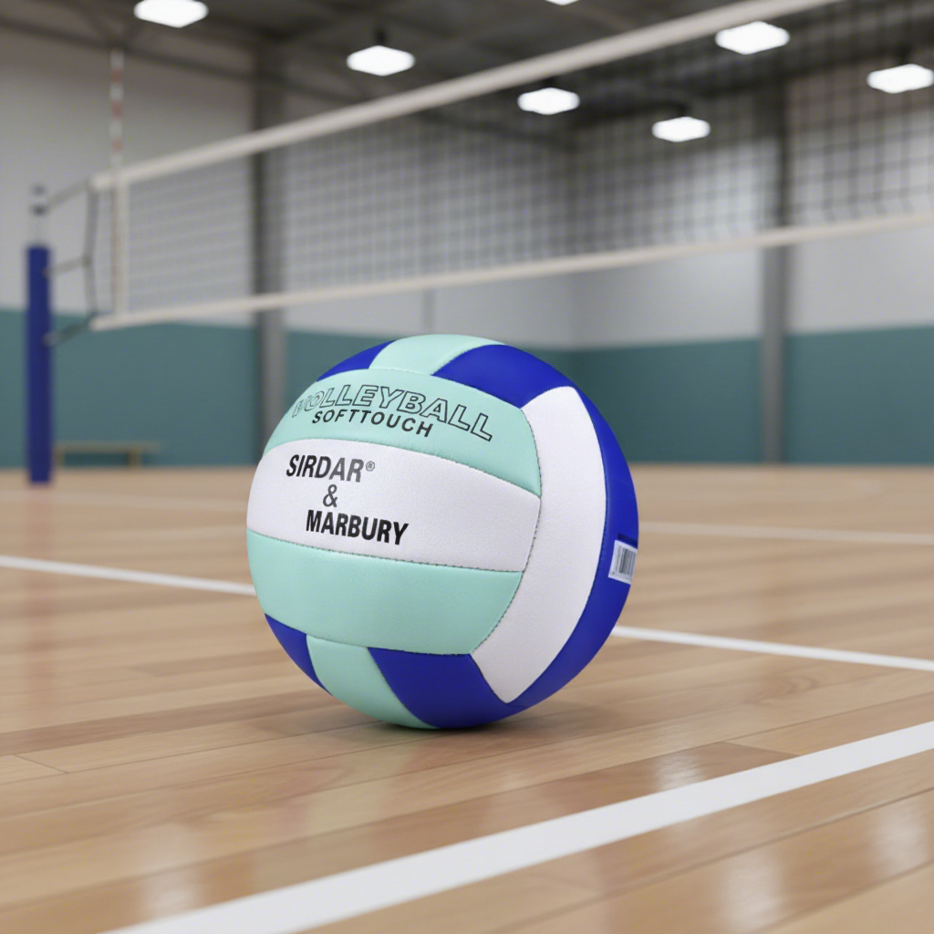 Upgrade thickened volleyball-light blue and white no5