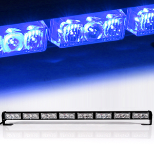 แถบไฟกระพริบ LED แบบกันน้ำสำหรับรถยนต์,ไฟเตือนไฟ LED สีฟ้าแดงแถบนำทางการจราจร - Product Image 4