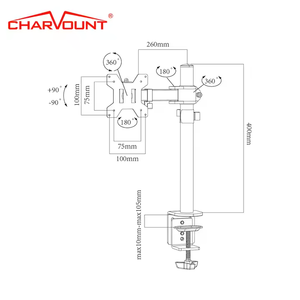 Charmount ขาตั้งคอมพิวเตอร์จอ LCD 100*100มม. หมุนได้90องศา