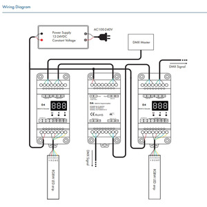 5 Jahre Garantie DA 4 Kanäle Din Rail DMX 512 RDM Signal Splitter PWM Konstant strom im Din Rail 2-Wege-DMX-Signalverstärker - Product Image 5