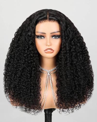 Black curly wig