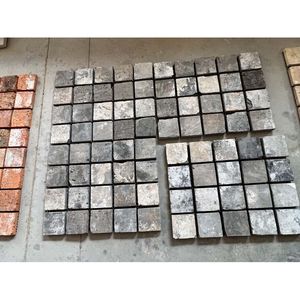 Witte Antieke Oude Teruggewonnen Bakstenen Vierkante Mozaïektegels - Product Image 5