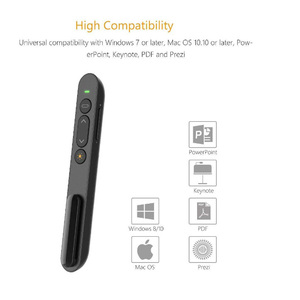Multi-funzioni 2.4G Clip di tipo Wireless presentatore puntatore Laser con ricarica della batteria per la riunione - Product Image 5