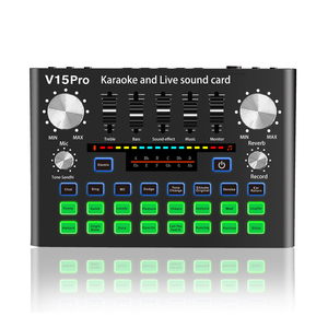 Tarjeta de sonido Vocal de transmisión en vivo profesional, mezclador de interfaz de Audio, compatible con tarjeta de sonido de - Product Image 1