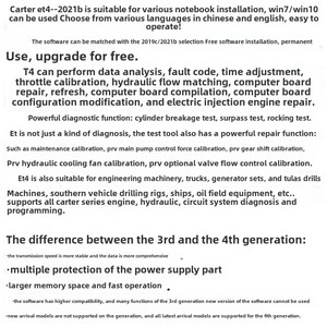 4780235 5385051 für Carter ET4 Computer Engine Fault Detection Tester Neue Stahl-Decoder-Software mit vier Generationen