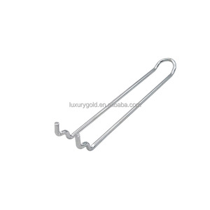 Peg board Zubehör Retail Display Gondel U-förmige Schlaufen haken mit fester Brücke Chrom Euro Peg Board Haken