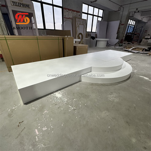 Mịn Nhà Máy Trực Tiếp Hiện Đại 2 Lớp Trắng Acrylic Nền Tảng Vòng Nửa Vòng Tròn & Vuông Cho Đám Cưới Sân Khấu - Product Image 6