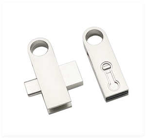 批发定制徽标USB 2.0 TYPE-C闪存驱动器USB C闪存驱动器金属银新产品可旋转定制徽标记忆棒 - Product Image 4
