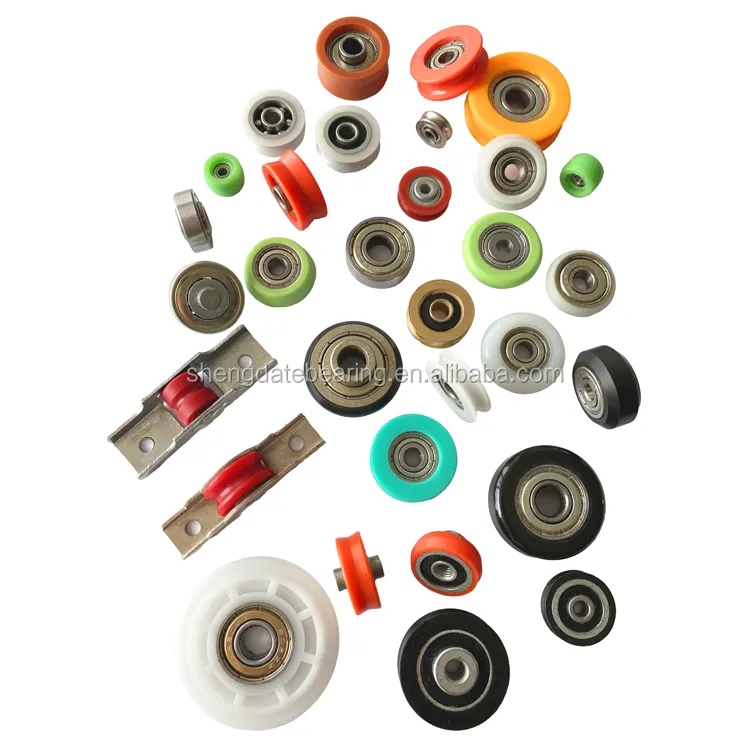 Offre Spéciale en plastique v u groove piste rouleaux roue fenêtre coulissante rouleau Poulies en Nylon Avec Roulements