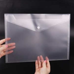 A4重按钮塑料文件夹文件夹分类手册索引书清晰展示文件袋标签袋 - Product Image 1