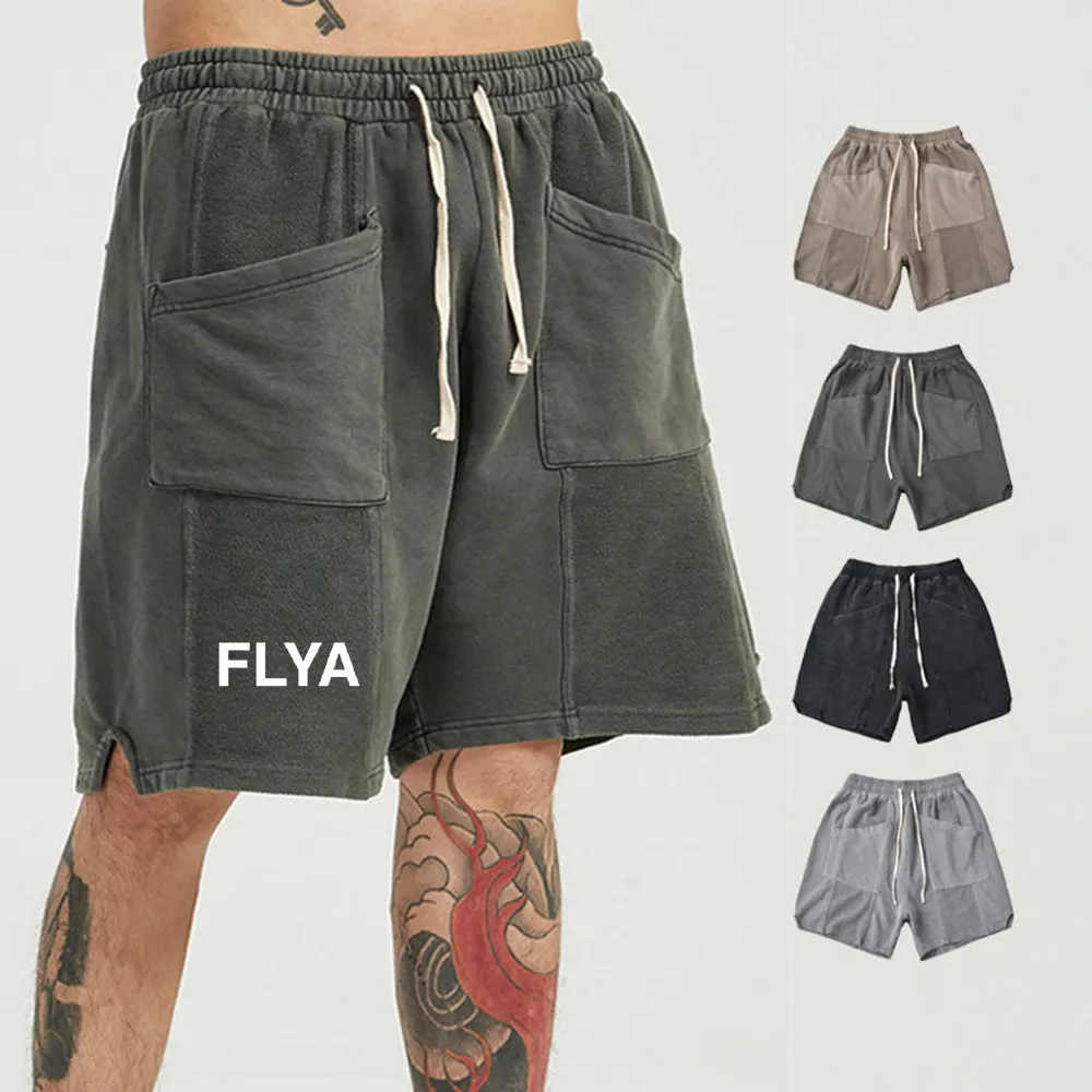 Oem Custom Hochwertige Herren Shorts mit gewaschenen atmungsaktiven Shorts Sweat Cotton Herren Gym Herren Summer Short