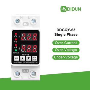 AVP-63 LCD Automatic Recovery Reconnect <strong>Voltage</strong> Protective Protector 110V/220V 63A Din Rail Adjustable for AC Current - Product Image 6