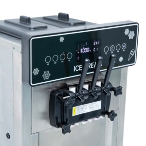 BJL-L-S akıllı dokunmatik ekran paslanmaz çelik yapı ön soğutma kompresörü ile 3 lezzet dondurma makinesi - Product Image 5