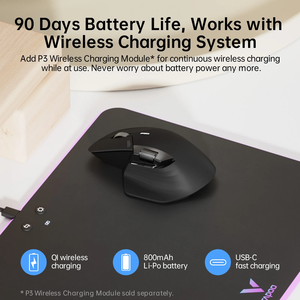 MT760/MT760Mini многорежимная перезаряжаемая Беспроводная BT эргономичная 4000 DPI поддержка до 4 устройств офисная мышь для умного дома - Product Image 4