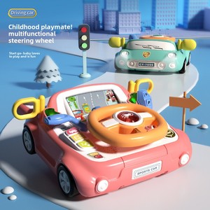 Yeni Kidsren çok fonksiyonlu plastik araba direksiyon oyuncak yapay sürüş ışık ve müzik erken eğitim hediye kutusunda - Product Image 5