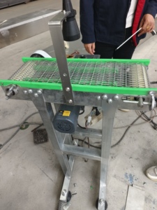 中国工厂供应新型304不锈钢台式链条，用于自动装配线可调的小型网带输送机 - Product Image 2