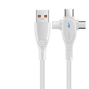 120W 6A USBC急速充電ケーブルTPEデータコードライン3In1マルチUSBタイプCマイクロUSB充電ケーブルiPhone15Android用 - Product Image 5