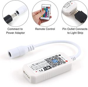 智能WiFi LED控制器iOS安卓魔术家庭应用程序IR RF 24键遥控器，用于RGB RGBW LED灯条灯 - Product Image 3