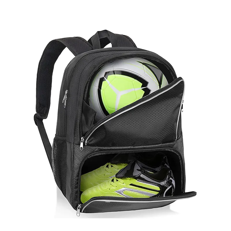 Mochila personalizada para basquete, bolsa de futebol com compartimento para sapatos