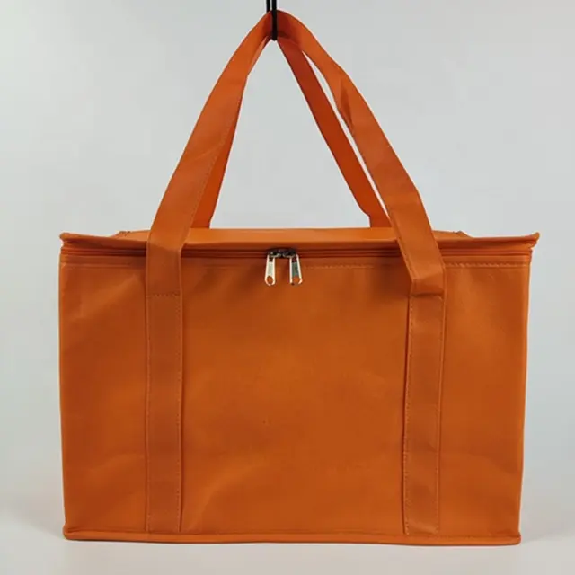 Large Capacity Wholesale Lunch Cooler Bag Orange Luxury Cooler Bag For Student Hand Cooler Bag