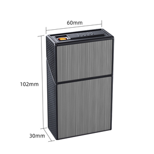 Biểu tượng tùy chỉnh Windproof không thấm nước áp lực-proof USB sạc 20-Pieces Thuốc Lá Trường hợp với điện tử nhẹ hơn - Product Image 4