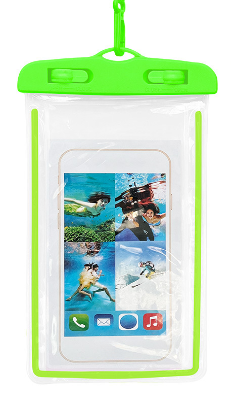 Fluorescent waterproof bag, green.