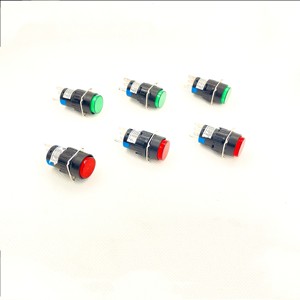 16 mm12v 24V ha condotto la testa rettangolare quadrata rotonda di plastica 1 no1nc interruttore a pulsante elettrico momentaneo - Product Image 1