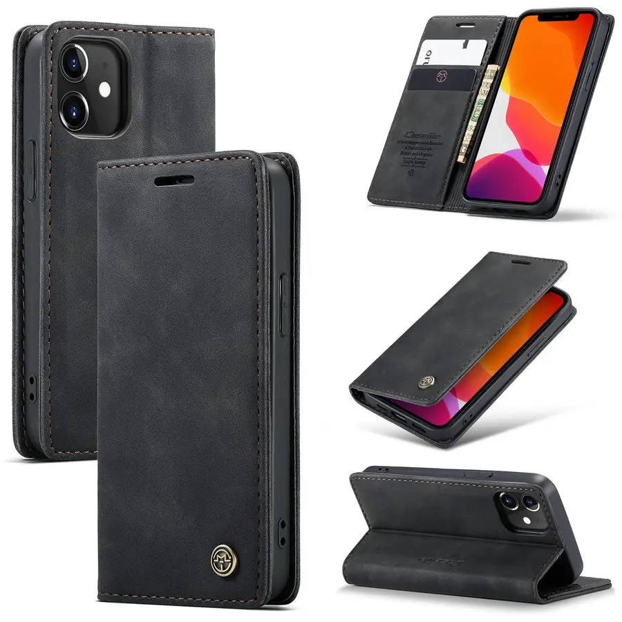 Casing ponsel desain mewah hitam CaseMe, casing Flip kualitas mewah untuk iPhone 13 pro max, casing iPhone 14 13 12 11 Xr X 7 8