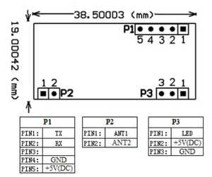 Taidacent Access Control ID Card Reader Uart 125khz RFID Reader Module RDM6300 - Product Image 3