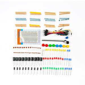 エレクトロニクスキットの品揃え抵抗コンデンサLED DIYプロジェクト用回路修理プロトタイピングツールスターターバンドル - Product Image 2