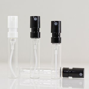 Mini Small French-style Perfume Atomizer 1.5ml 2ml <strong>2.5ml</strong> Empty Sample Crimp Glass Spray Perfume <strong>Bottles</strong> <strong>with</strong> Black White <strong>Cap</strong> - Product Image 4