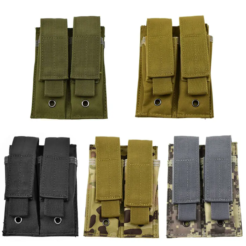 Tactical Molle 9mm Double Magazine Pouch Nylon Mag Bag